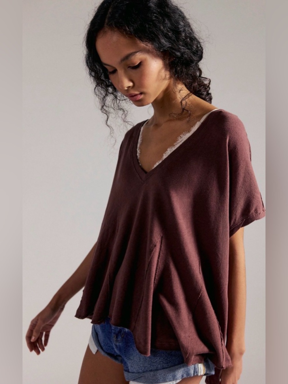 We the Free Swing Along with Me Tee NWOT brunette